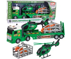Lean Toys Dinozaurų transporto rinkinys žalias
