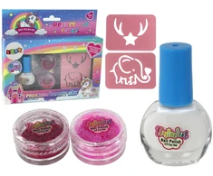 Lean Toys Nagų Dailės Rinkinys su Laku, Blizgučiais ir Šablonais