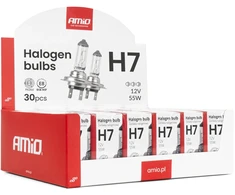 Halogeninių lempučių rinkinys H7 12V 55W UV filtras 30 vnt. amio-04399