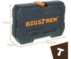 „Bigstren“ įrankių rinkinys 56 dalių dėkle. Bigstren 26845