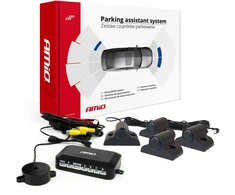 Parkavimo jutiklių rinkinys, skirtas kamerai ir LCD ekranui, sunkvežimiams 19 mm, juodas AMIO-04073