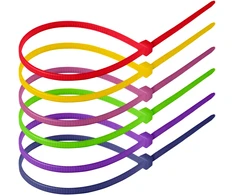 Zestaw Rinkinys Kabelių raištelių rinkinys 4,8x300 mm, neoninis, 120 dalių, sudaro raudoni, geltoni, rožiniai, žali, violetiniai, mėlyni