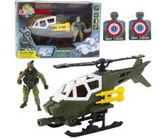 Lean Toys Karinis sraigtasparnis su kareivio figura