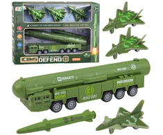 Lean Toys Sunkvežimis su raketų paleidikliu chaki