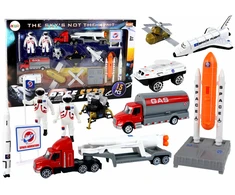 Kosminės stoties rinkinys Space Truck Rocket Lean Toys, 15 d.