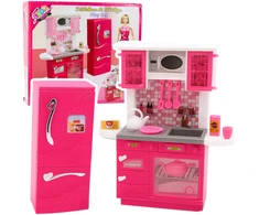 Lean Toys Virtuvės ir šaldytuvo žaidimų rinkinys lėlėms 29 cm