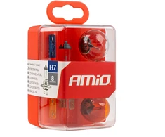 Lempučių ir saugiklių rinkinys, 8 vnt., h7, amio-01499