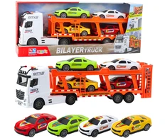 Lean Toys Vilkikas su šviesomis ir garsais, 57 cm, 4 automobiliai