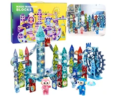 Lean Toys Magnetiniai blokeliai 118 vnt.