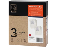 Orno Rinkinys MAKAN LED 2W spintelės šviestuvas, 180lm, 4000K, su bekontakčiu jungikliu, baltas