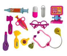 Lean Toys Žaislinis daktaro rinkinys LeanToys su šviečiančiu stetoskopu