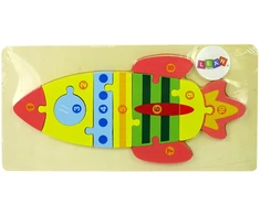 Lean Toys Mėdinė dėlionė Raketa, 10 d.