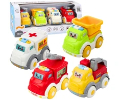 Lean Toys Vaikiškų miesto automobilių rinkinys su šviesomis ir garsais