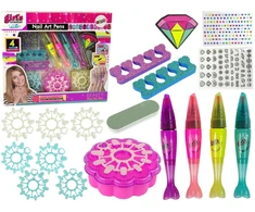 nagų dažymo rinkinys vaikams Lean Toys Lacquers Pens Coloured Stickers
