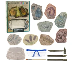 Lean Toys Paleontologijos kasinėjimo rinkinys su tinko bloku ir įrankiais