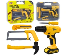 Lean Toys 12 dalių įrankių rinkinys su gręžtuvu ir dėklu