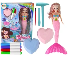 Lean Toys Komplektas lobiai ir kasinėjimai Diy Sirena, rožinis