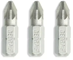 Dedra Atsuktuvo antgaliu komplektas Pozidriv PZ123x25mm blisteris
