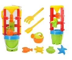 Lean Toys Smėlio žaislų rinkinys su malūnėliu ir kibirėliu