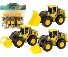 Žaislinis statybinių transporto priemonių rinkinys Lean Toys, geltonas, 3vnt.
