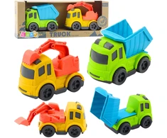Lean Toys Statybinių mašinų rinkinys: savivartis ir ekskavatorius
