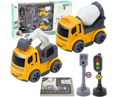 Lean Toys Šviesoforų rinkinys su automobiliukais