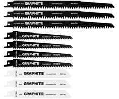 Zestaw Rinkinys Tiesinio pjūklo geležčių rinkinys, TPI 5, TPI 6, TPI 18, HCS/BIM, 10 vnt.