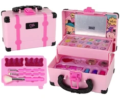 Lean Toys Vaikiškas kosmetikos rinkinys lagamine rožinis