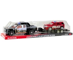 Lean Toys Policijos visureigis su vilkiku ir patruline mašina, 60x11.5x10.5 cm