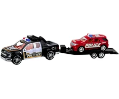 Lean Toys Policijos visureigis su vilkiku ir patruline mašina, 60x11.5x10.5 cm