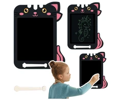 Lean Toys Piešimo planšetė juodos katės formos Znikopis – LCD