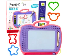 Lean Toys Magnetinė lenta su spaudais ir trafaretais, 33x26.5x3 cm