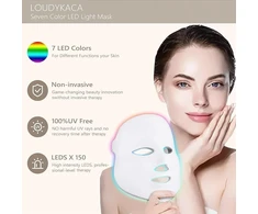 7 spalvų LED šviečianti veido kaukė