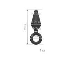 Analinis kaištis Butt Plug, 15 mm