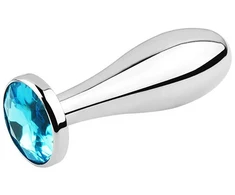 Analinis kaištis Sidabrinis Crystal Anal Plug, 22 mm