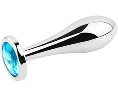 Analinis kaištis Sidabrinis Crystal Anal Plug, 29 mm