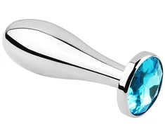 Analinis kaištis Sidabrinis Crystal Anal Plug, 26 mm