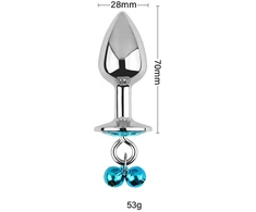 Analinis kaištis su grandinėle Diamond Anal Plug, 28 mm
