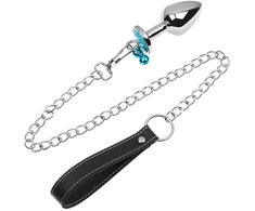 Analinis kaištis su grandinėle Diamond Anal Chain Plug, 40 mm
