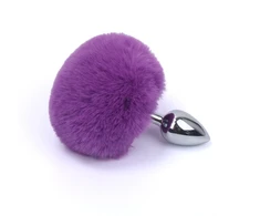 Analinis kaištis su natūraliu lapės kailiu Tail Plug, 15cm