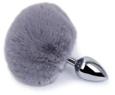 Analinis kaištis su natūraliu lapės kailiu Tail Plug, 15cm