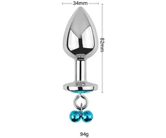 Analinis kištukas su varpeliais Diamond Anal Plug, 34 mm