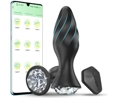 Analinis vibratorius - masažuoklis, nuotolinio valdymo pultas + APP valdymas