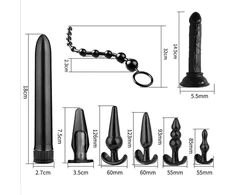 Analinių kištukų ir dildo rinkinys