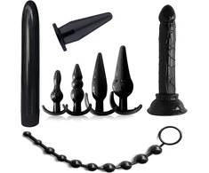 Analinių kištukų ir dildo rinkinys