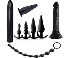 Analinių kištukų ir dildo rinkinys