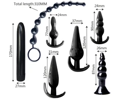 Analinių kištukų ir dildo rinkinys, violetinės