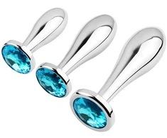 Analinių kištukų rinkinys Sidabrinis Crystal, 3 vnt.