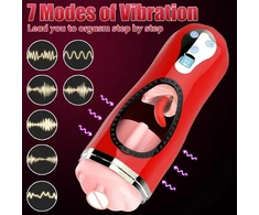 Automatinis vyriškas masturbatorius 2in1 Pleasure, raudona