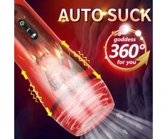 Automatinis vyriškas masturbatorius, raudona